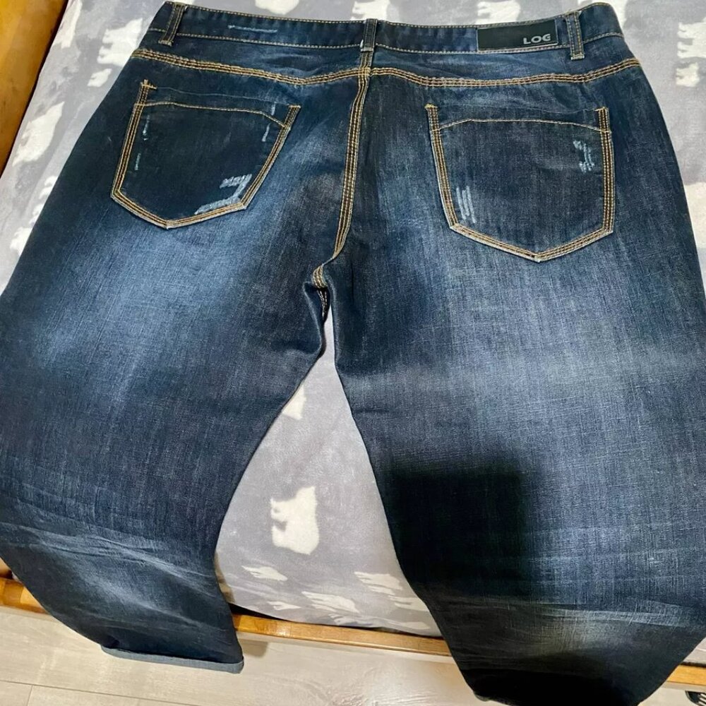 LOG Men's Dark Blue Denim Jeans [38x32]